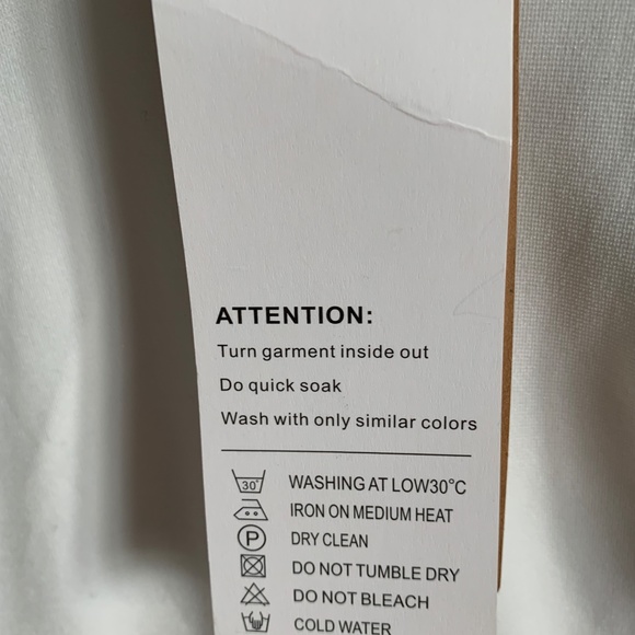 Bodycon Dress, White and Beige, never worn, size 44, zipper, slip - Picture 5 of 9